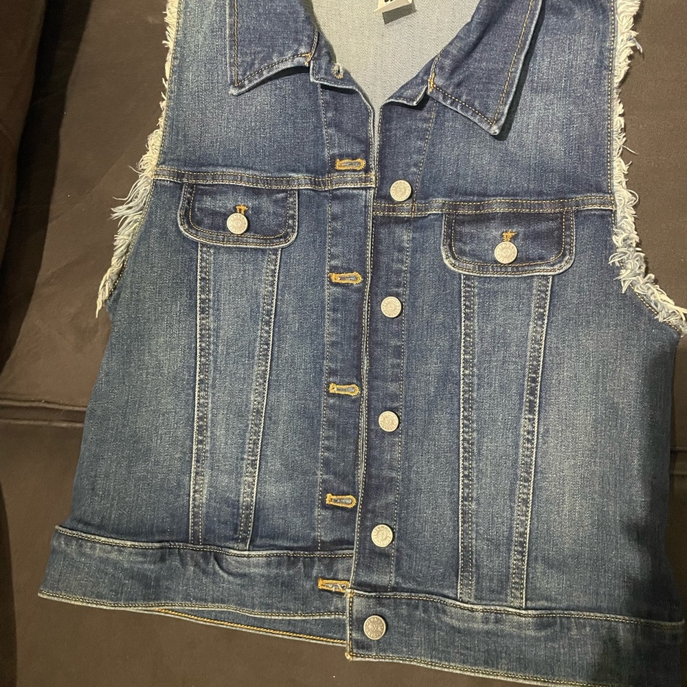 Zumba Fitness Denim Vest with White Logo